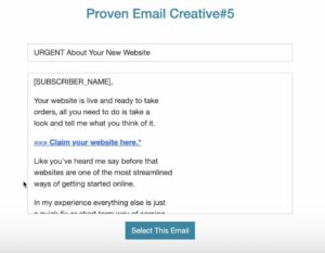 Email creative #5